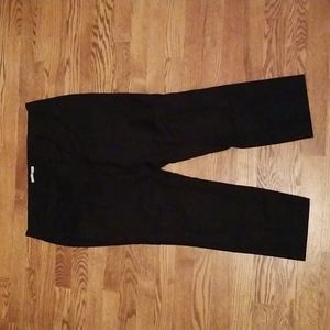 (10) Dalia Collection Cropped Cotton Blend Pants Classic Slim Straight